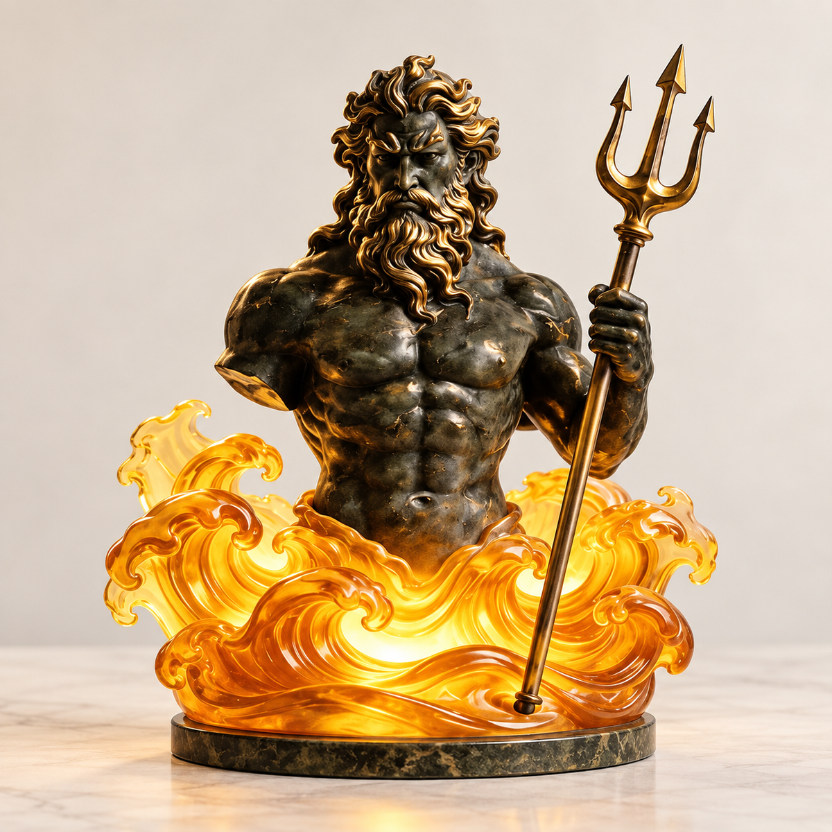Mythology Resin Sculptures with Decorative Lighting