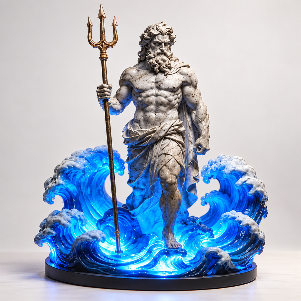 Mythology Resin Sculptures with Decorative Lighting