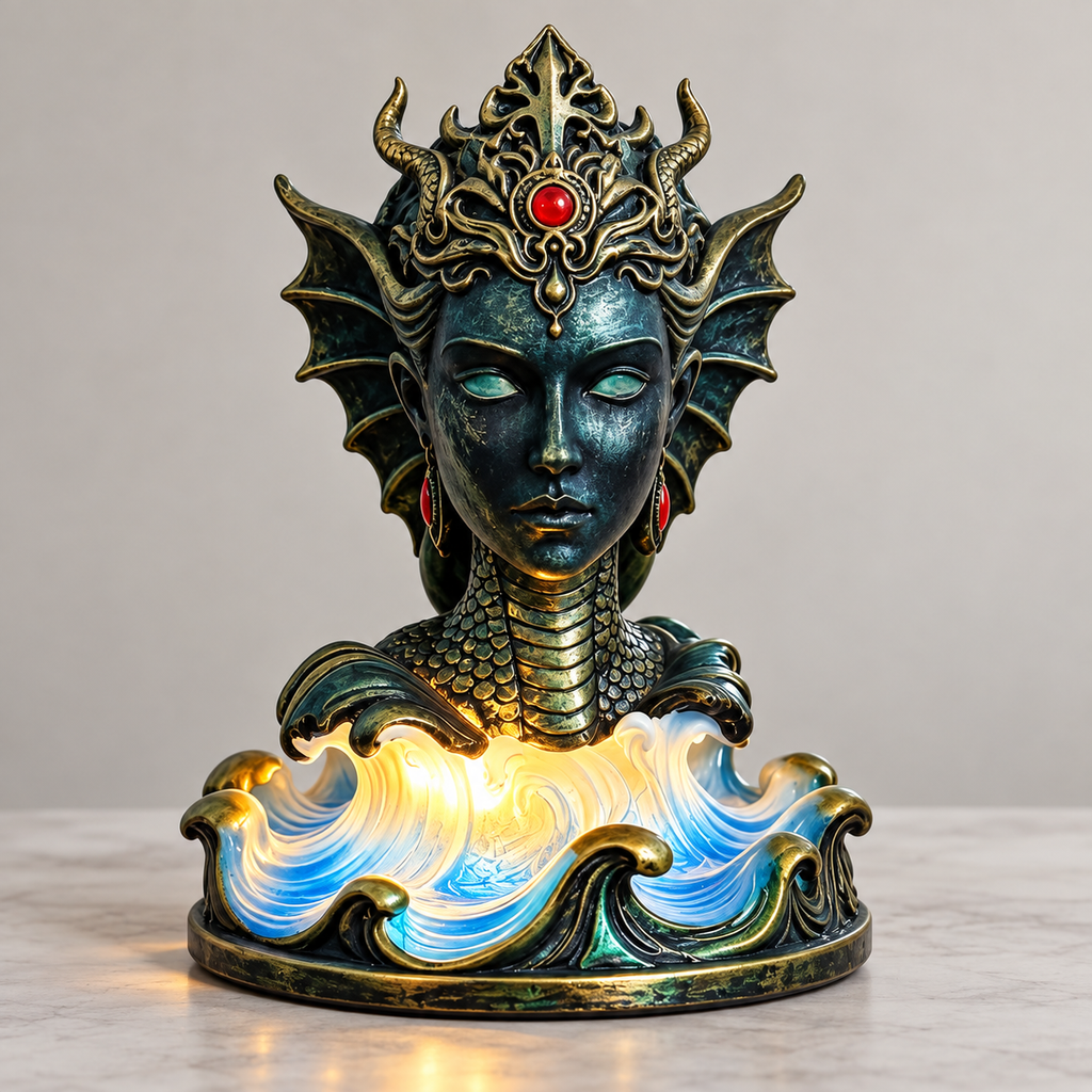 Mythology Resin Sculptures with Decorative Lighting