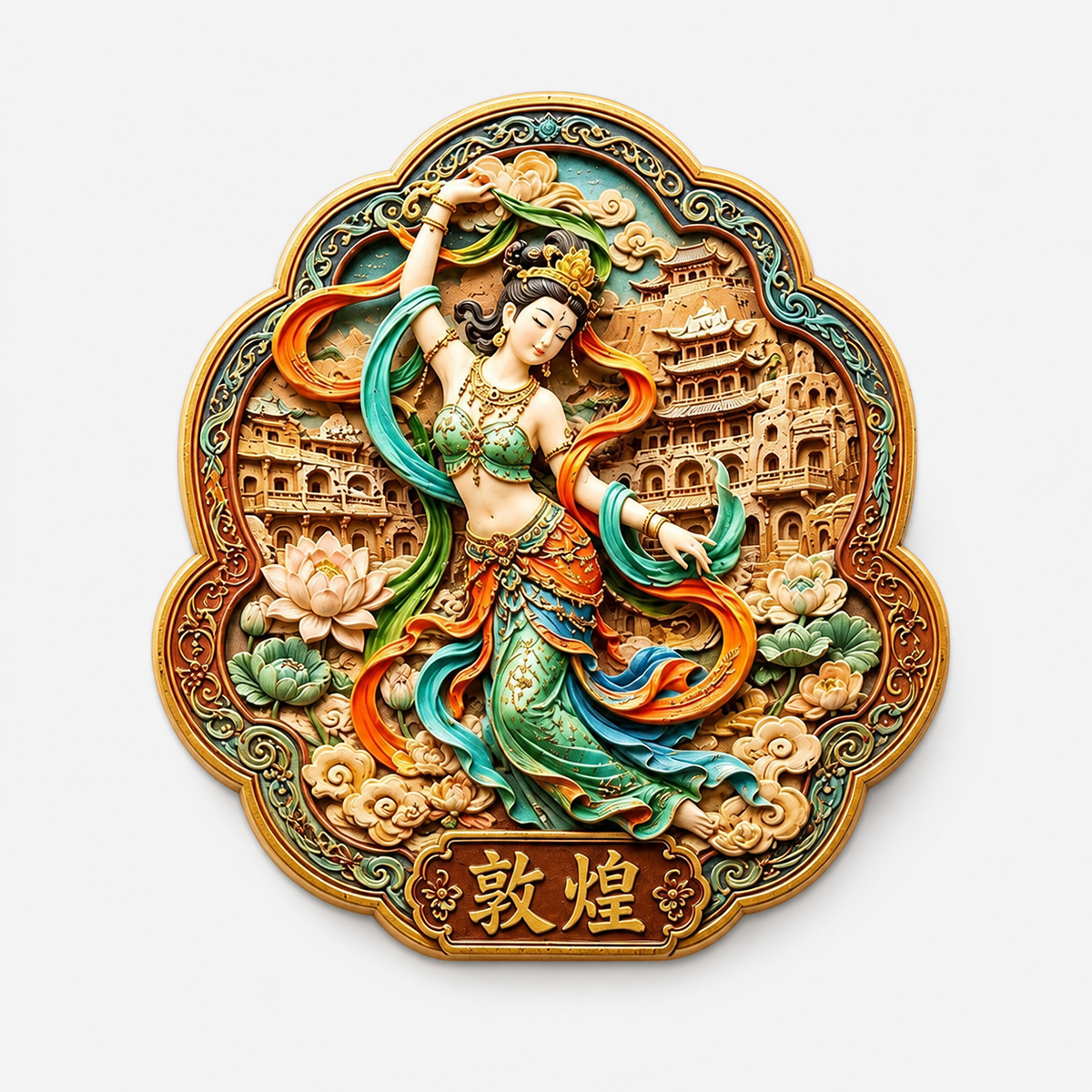 Dunhuang 3D Resin Fridge Magnet