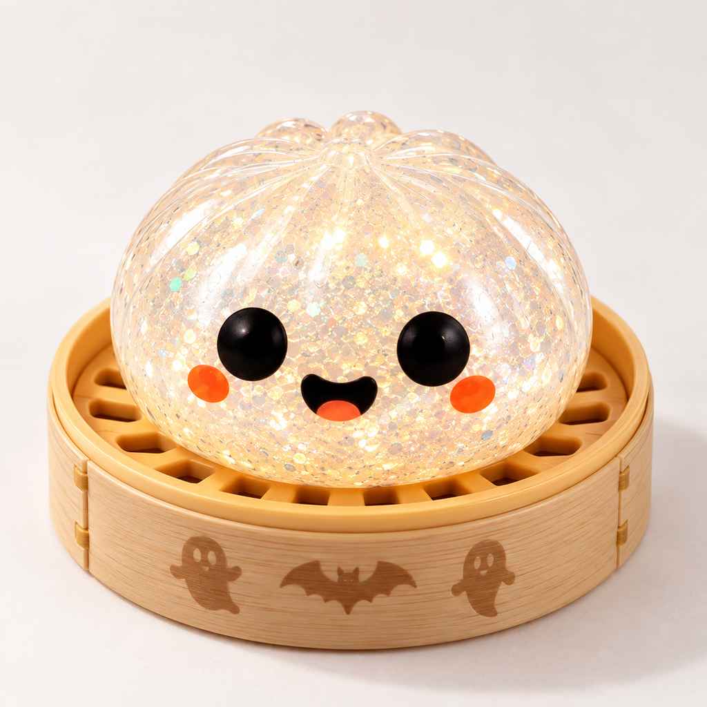 Halloween Dumpling Squeeze Toy with Display Steamer