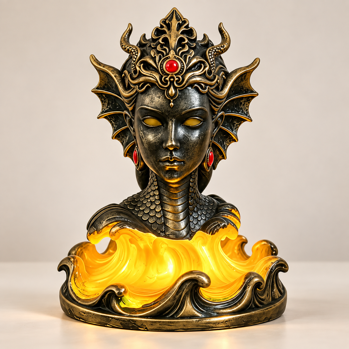Mythology Resin Sculptures with Decorative Lighting