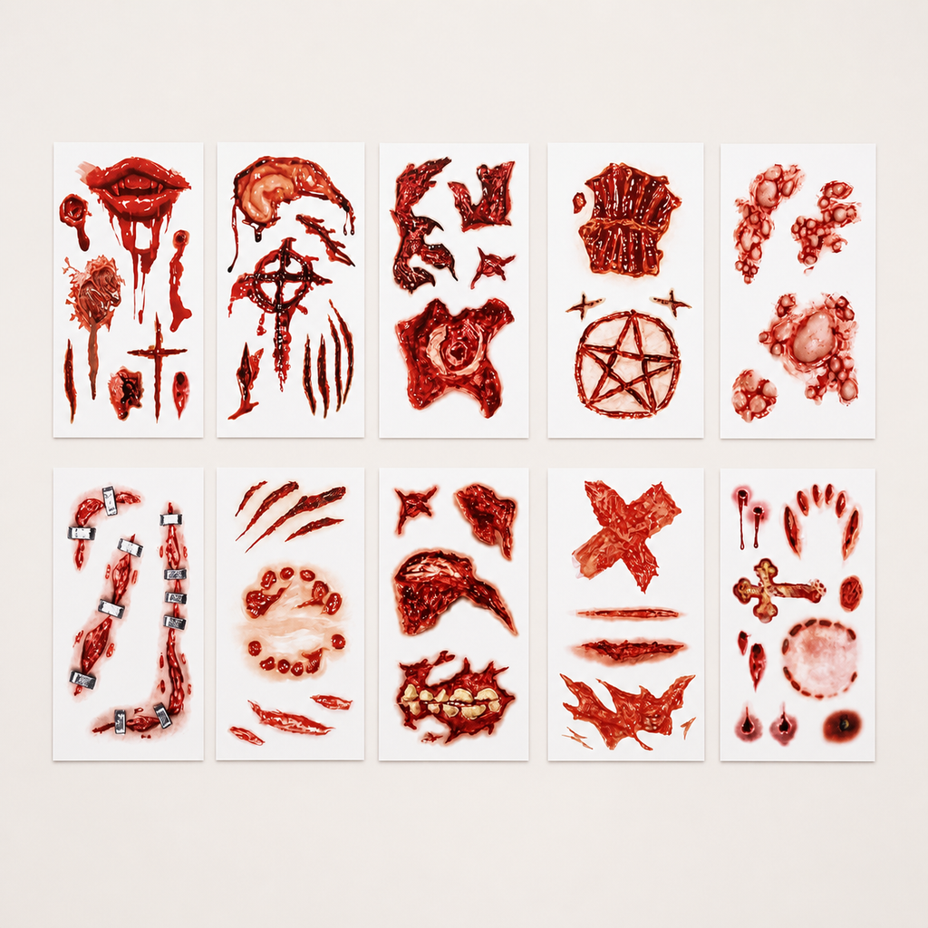 Halloween Scar Temporary Tattoo Stickers