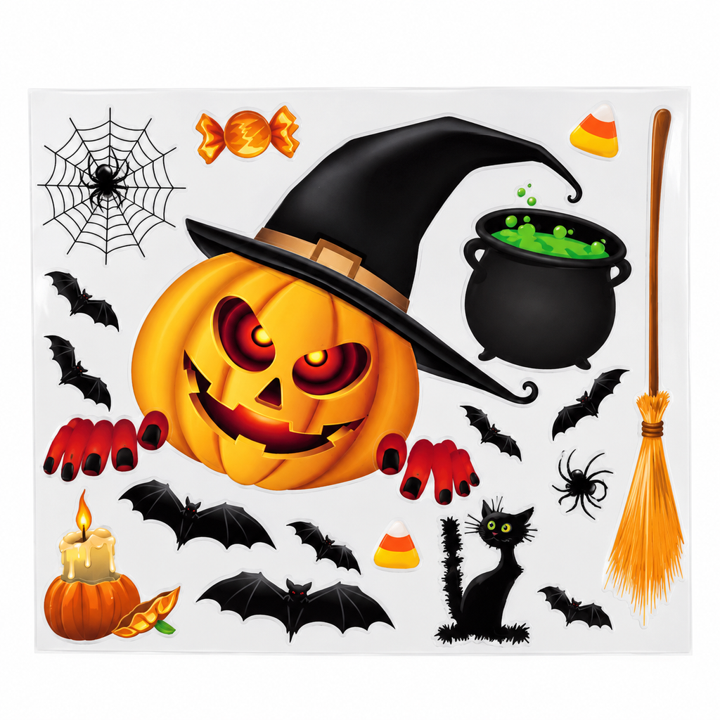 Halloween Static Window Cling Stickers