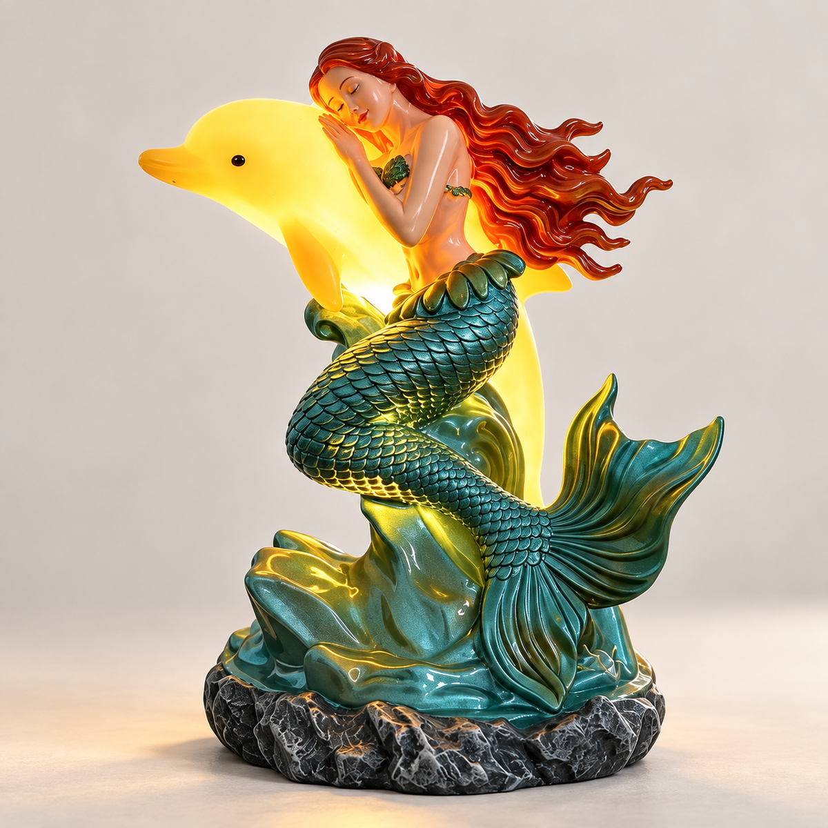 Mythology Resin Sculptures with Decorative Lighting