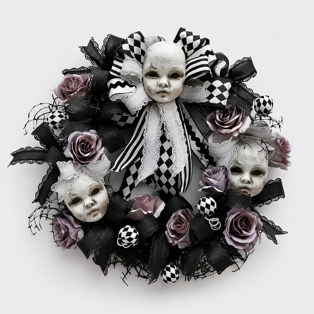 Halloween Gothic Wreath Door Decoration