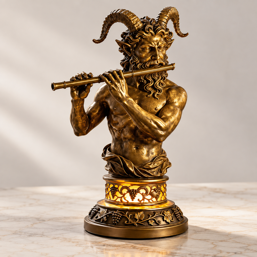 Mythology Resin Sculptures with Decorative Lighting