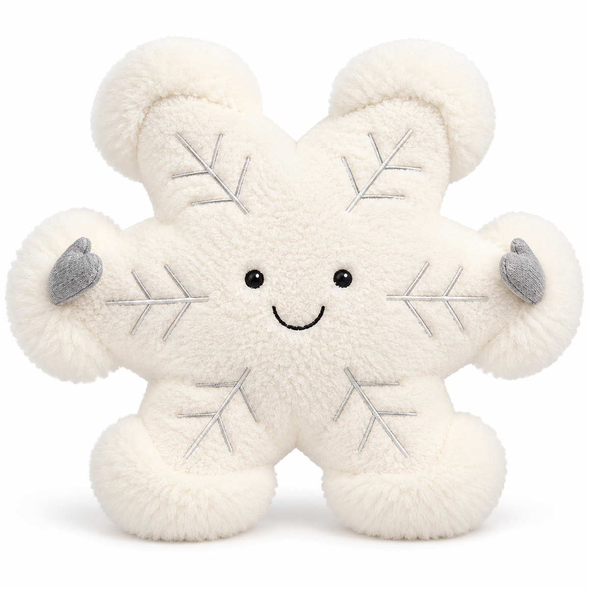 Christmas Tree Plush Cushion with Cartoon Eyes