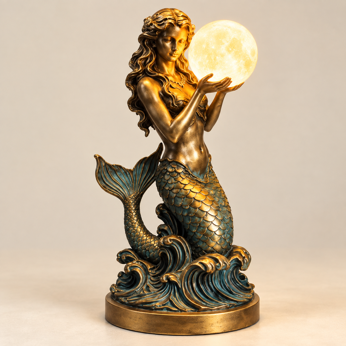 Mythology Resin Sculptures with Decorative Lighting