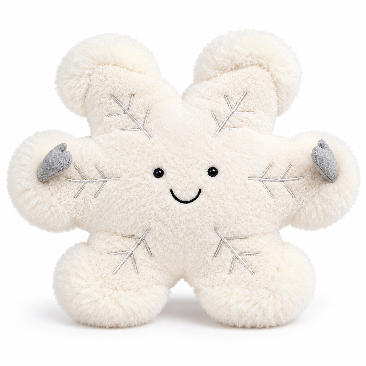 Christmas Tree Plush Cushion with Cartoon Eyes