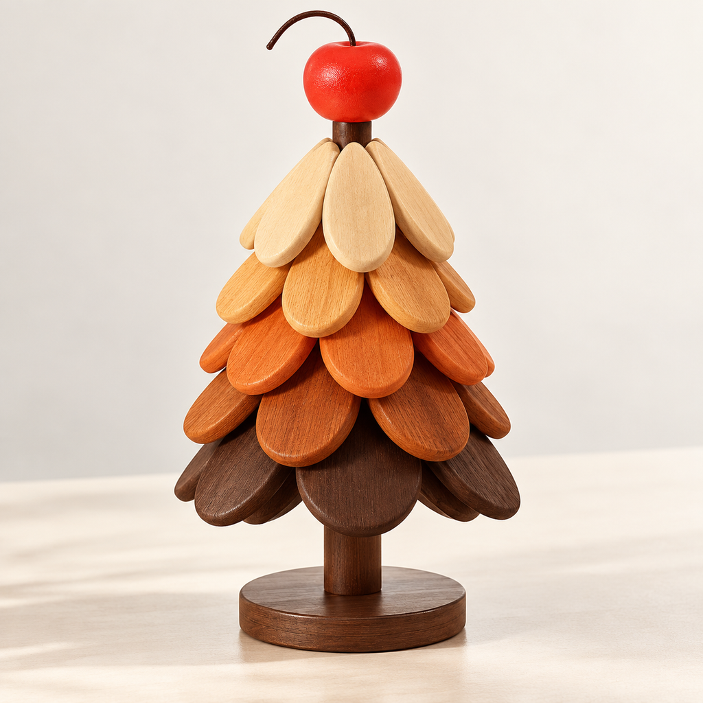 Christmas Tree Trivet Set with Display Stand