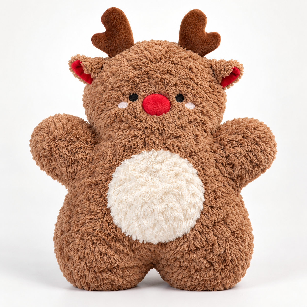 Christmas Tree Plush Cushion with Cartoon Eyes