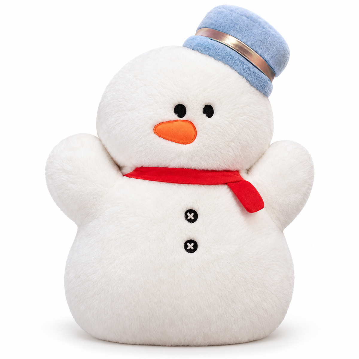 Christmas Tree Plush Cushion with Cartoon Eyes