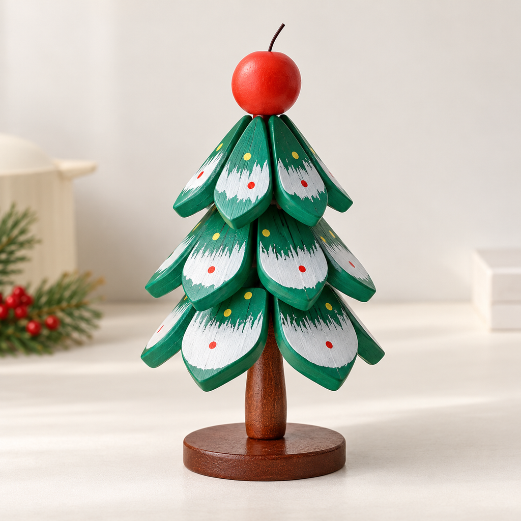 Christmas Tree Trivet Set with Display Stand