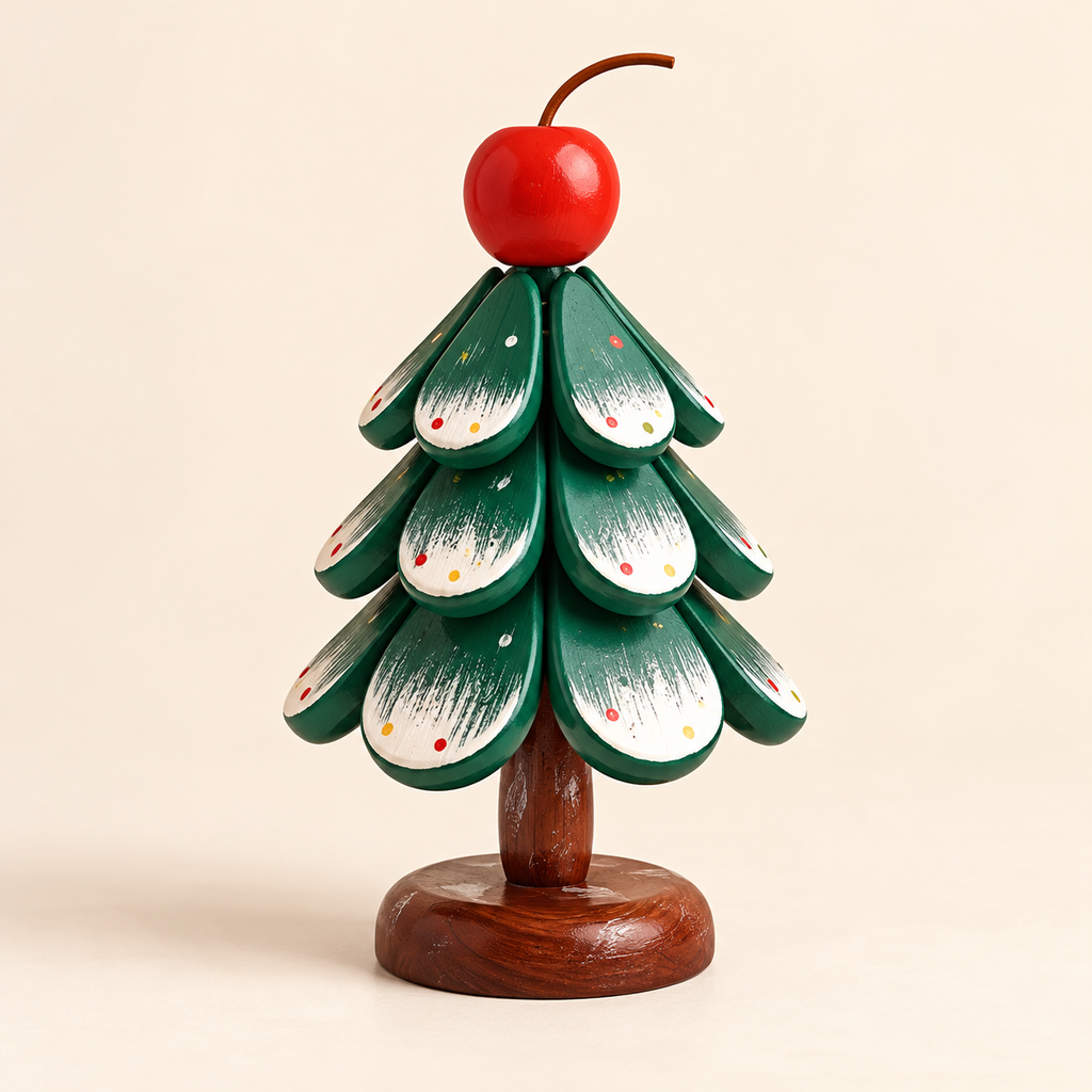 Christmas Tree Trivet Set with Display Stand