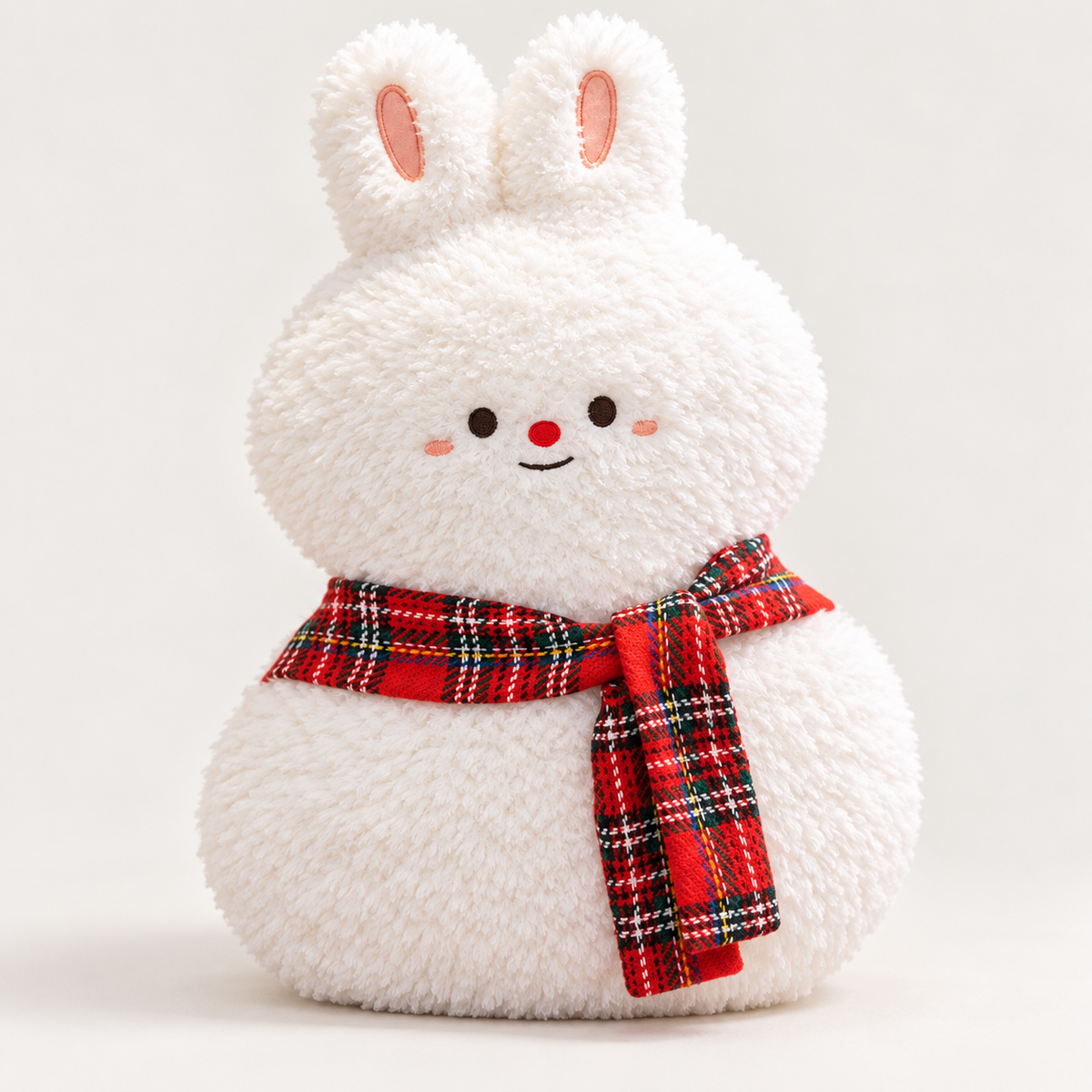 Christmas Tree Plush Cushion with Cartoon Eyes