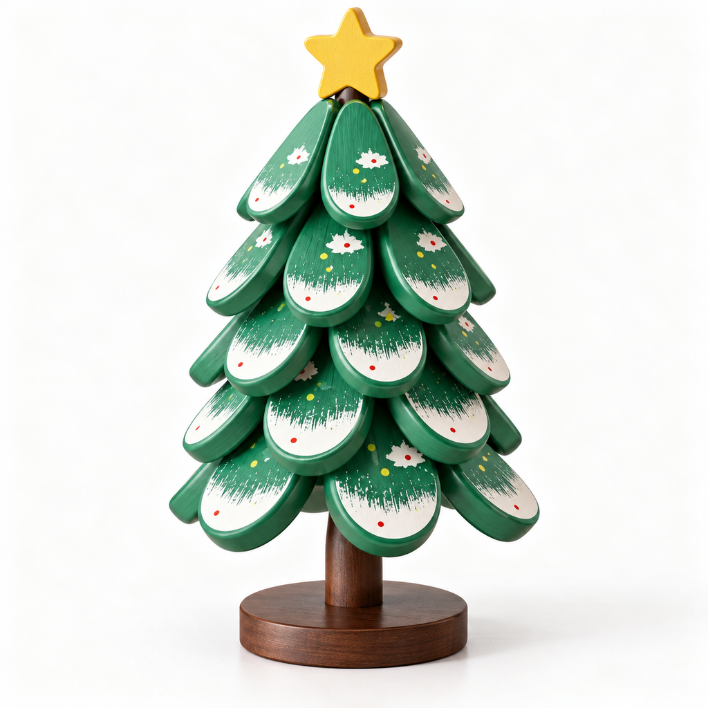 Christmas Tree Trivet Set with Display Stand