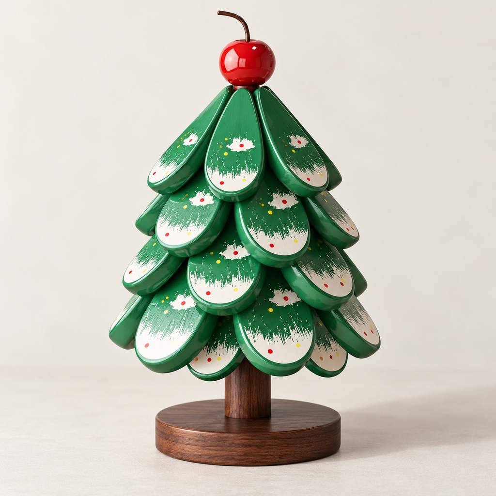 Christmas Tree Trivet Set with Display Stand