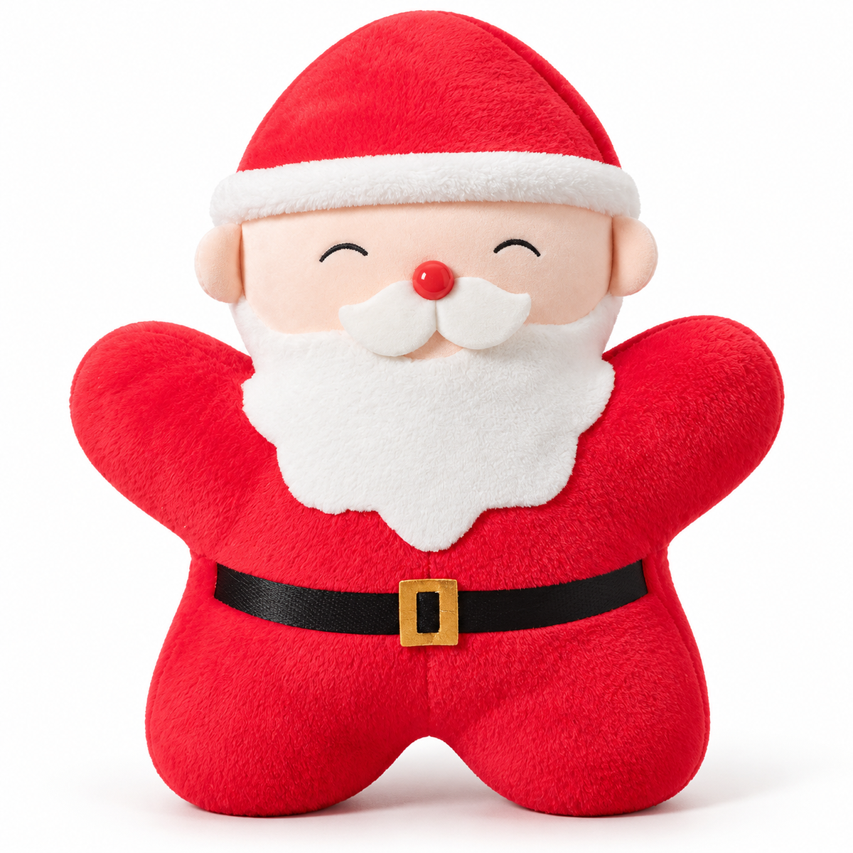 Christmas Tree Plush Cushion with Cartoon Eyes